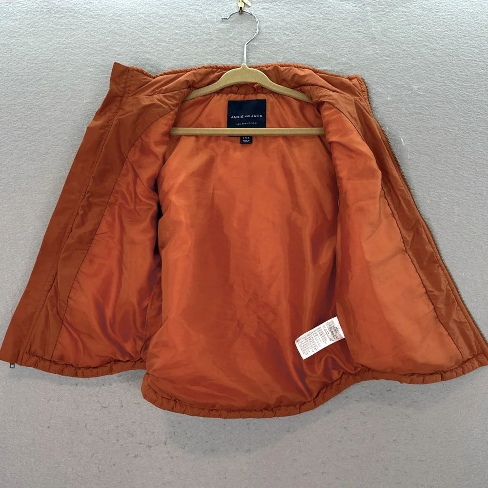 Janie and Jack little boy’s The Metropolitan quilted vest full zip copper puffer